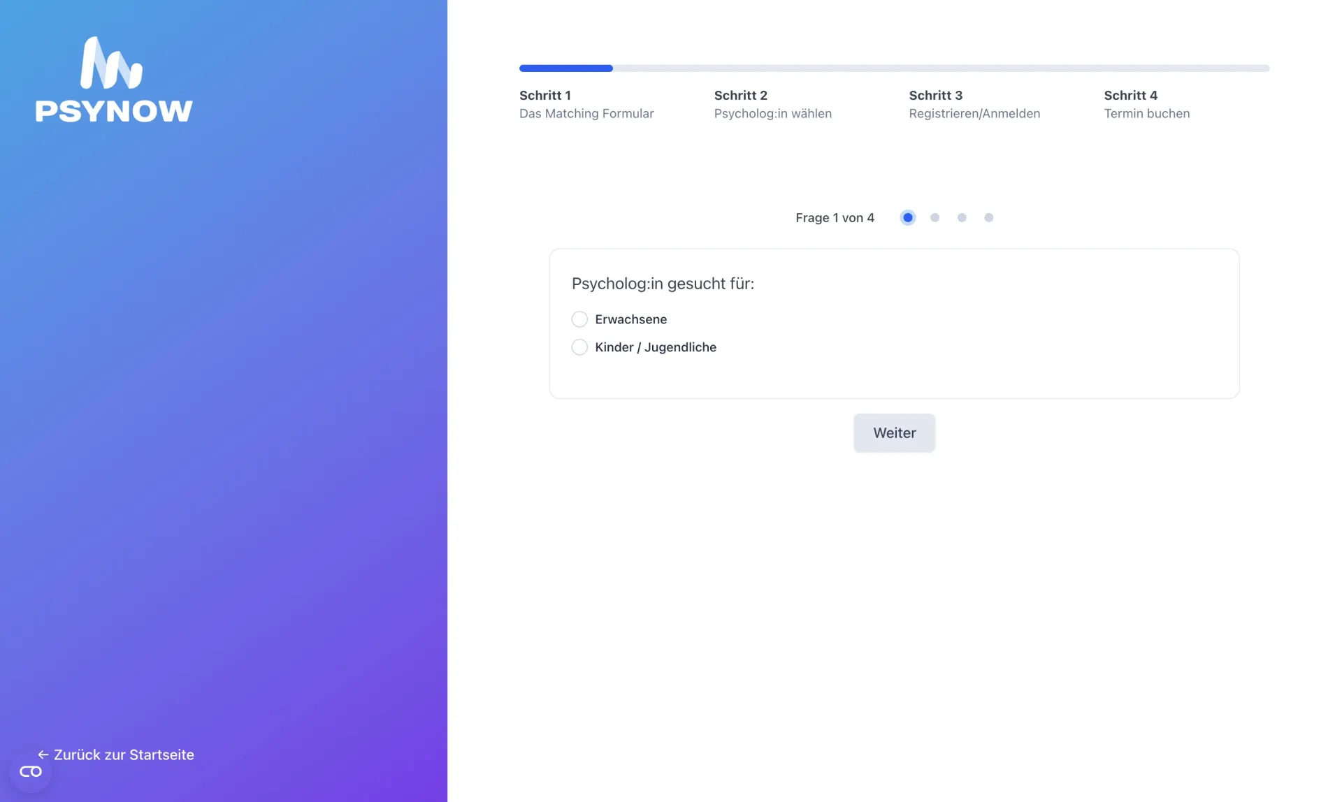 Login vor dem Redesign